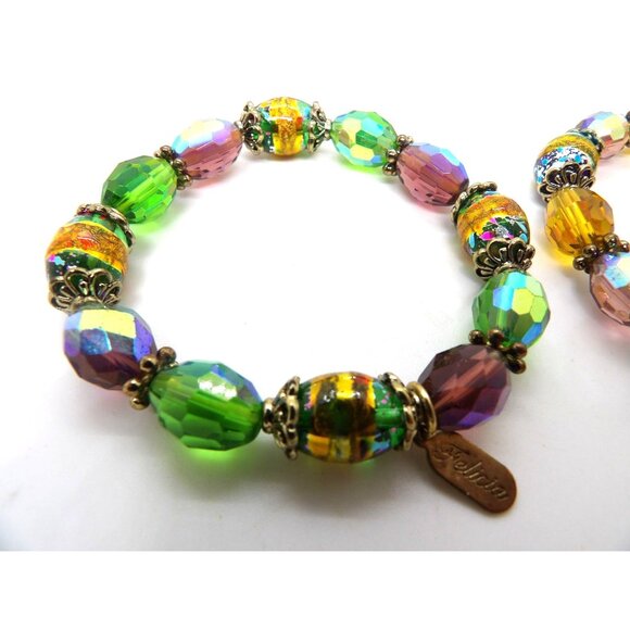 Felicia the Goddess Collection Beaded Mukti Stone Stretch Bracelets - Picture 4 of 4